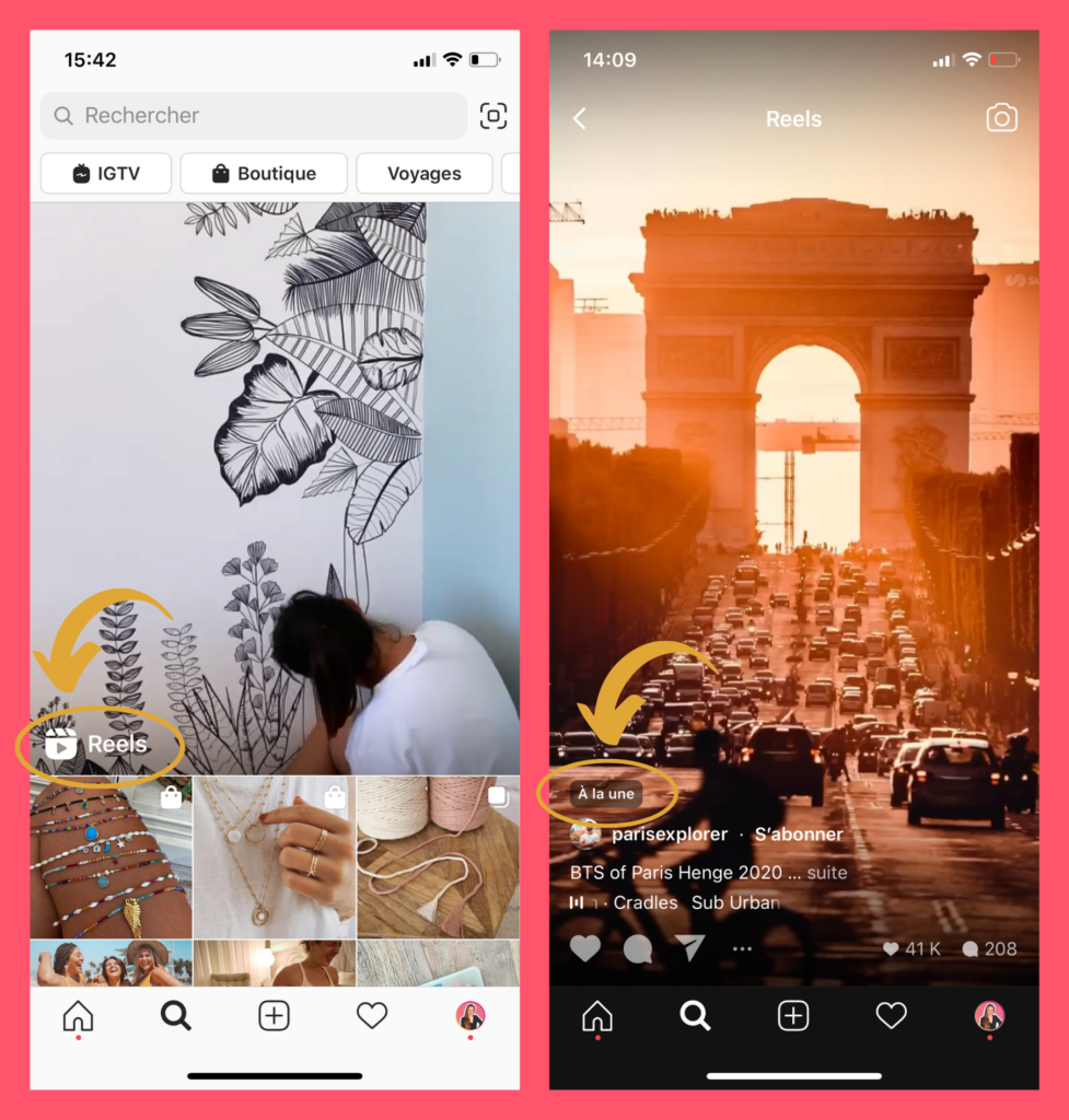 Instagram Reels, Nouveauté Instagram, Page Explorer, A la une